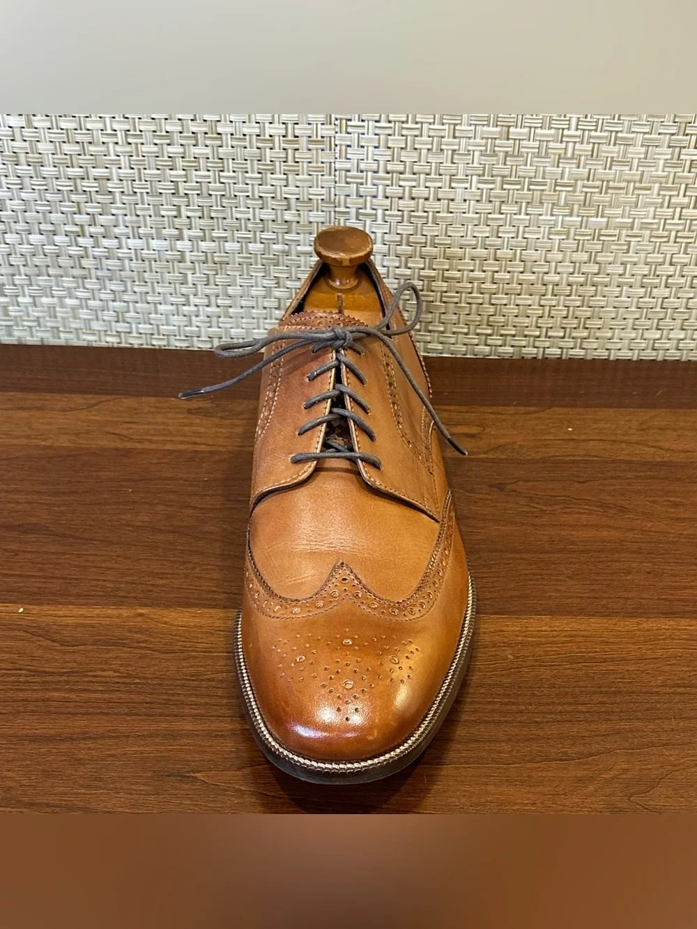 Cole Haan Benton Wingtip Oxford British Tan Leather 13 M
